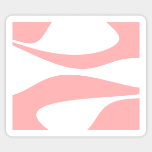 Abstract pattern - pink and white. Sticker